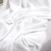 White Cable Knit Cashmere Throw : Theodore