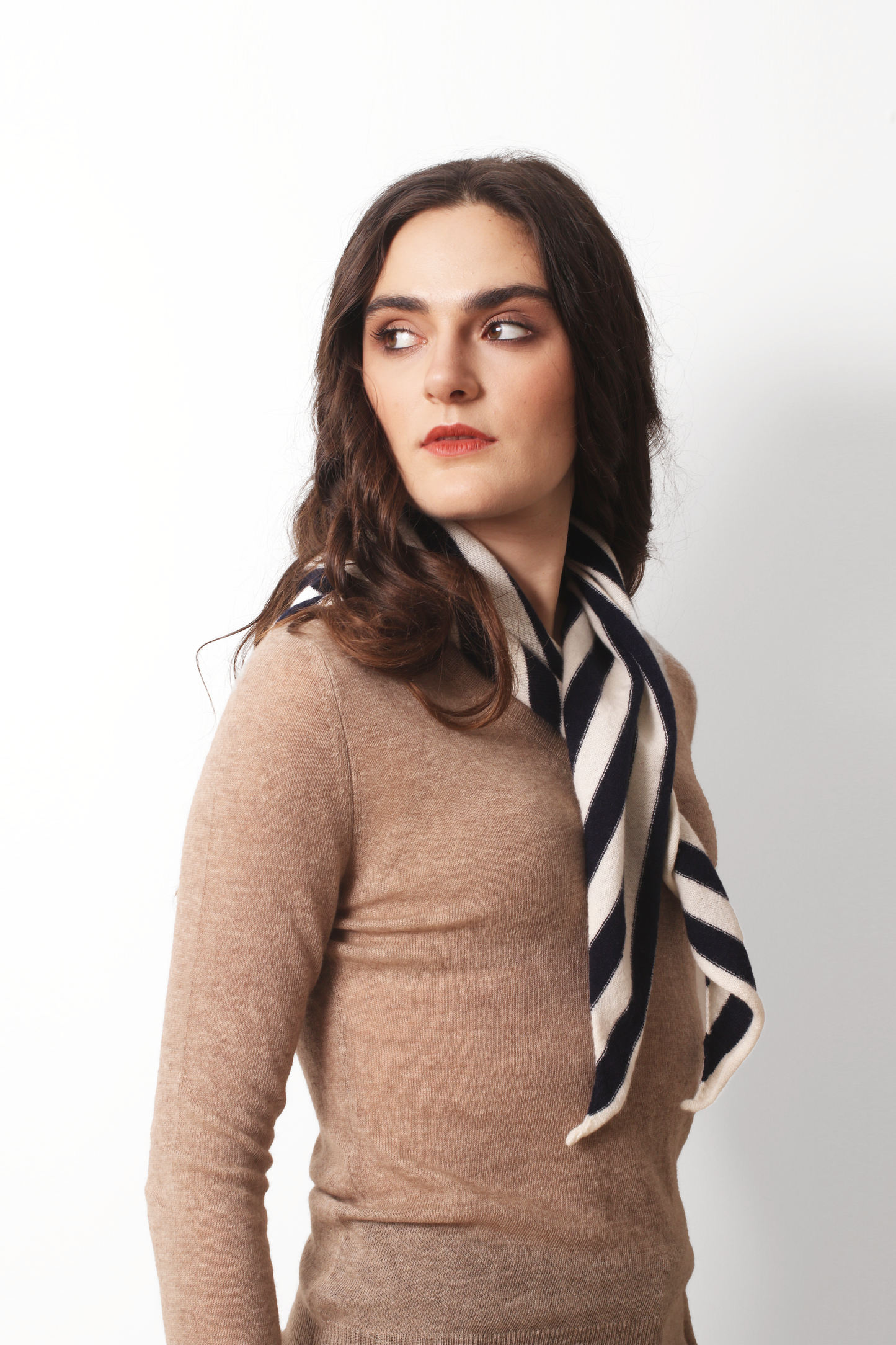 Monochrome Striped Neckerchief