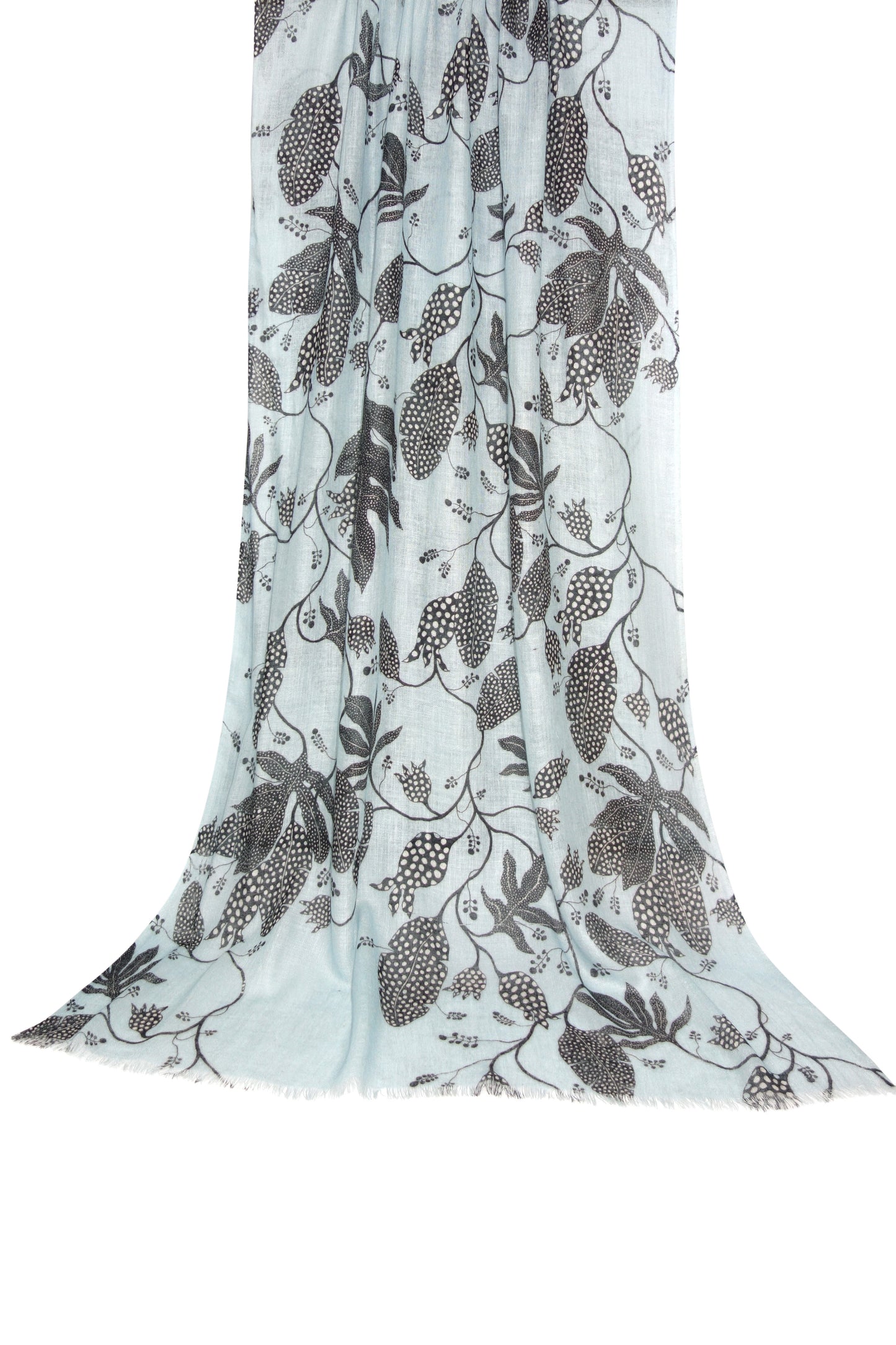 Botanical Printed Silk Cashmere Scarf- Pashma Women's
