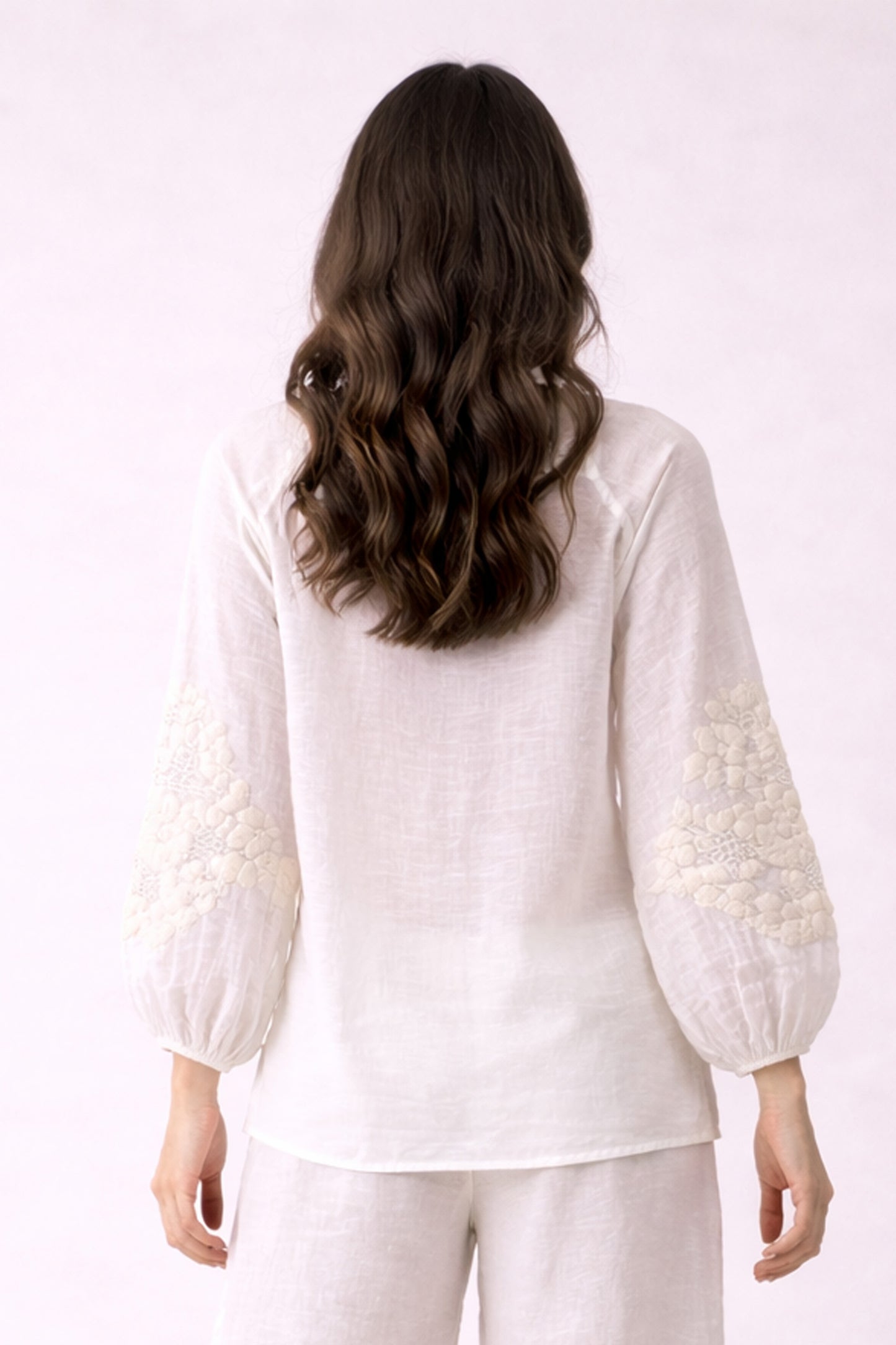 Buckley Embroidered Linen Shirt 3- Pashma Women's