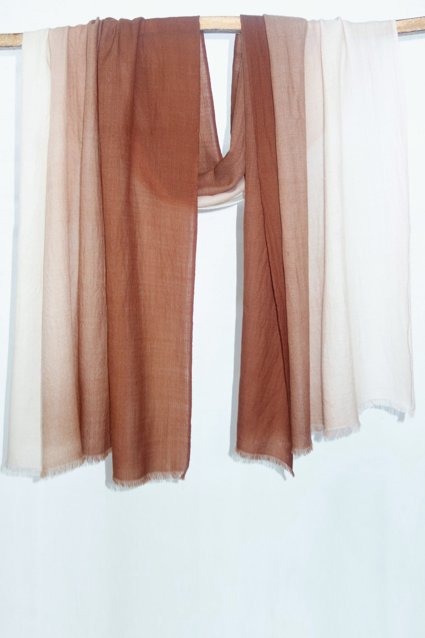 Cherry Wood Ombre Diamond Cashmere Scarf 3- Pashma Women's