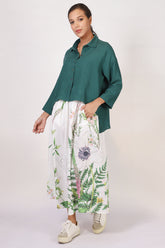 Printed Poplin Skirt