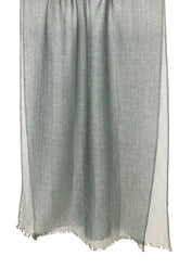 Green Silk Linen Cashmere Scarf