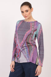 Silk Cashmere - Geometry in Painting Top