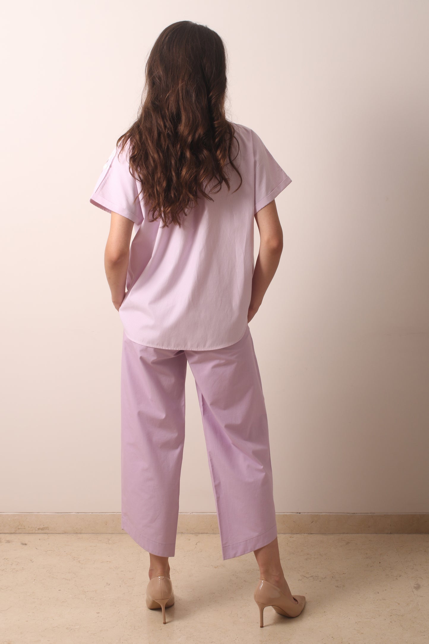 Mauve Appliqué Cotton Co-Ord Set 3- Pashma Women's