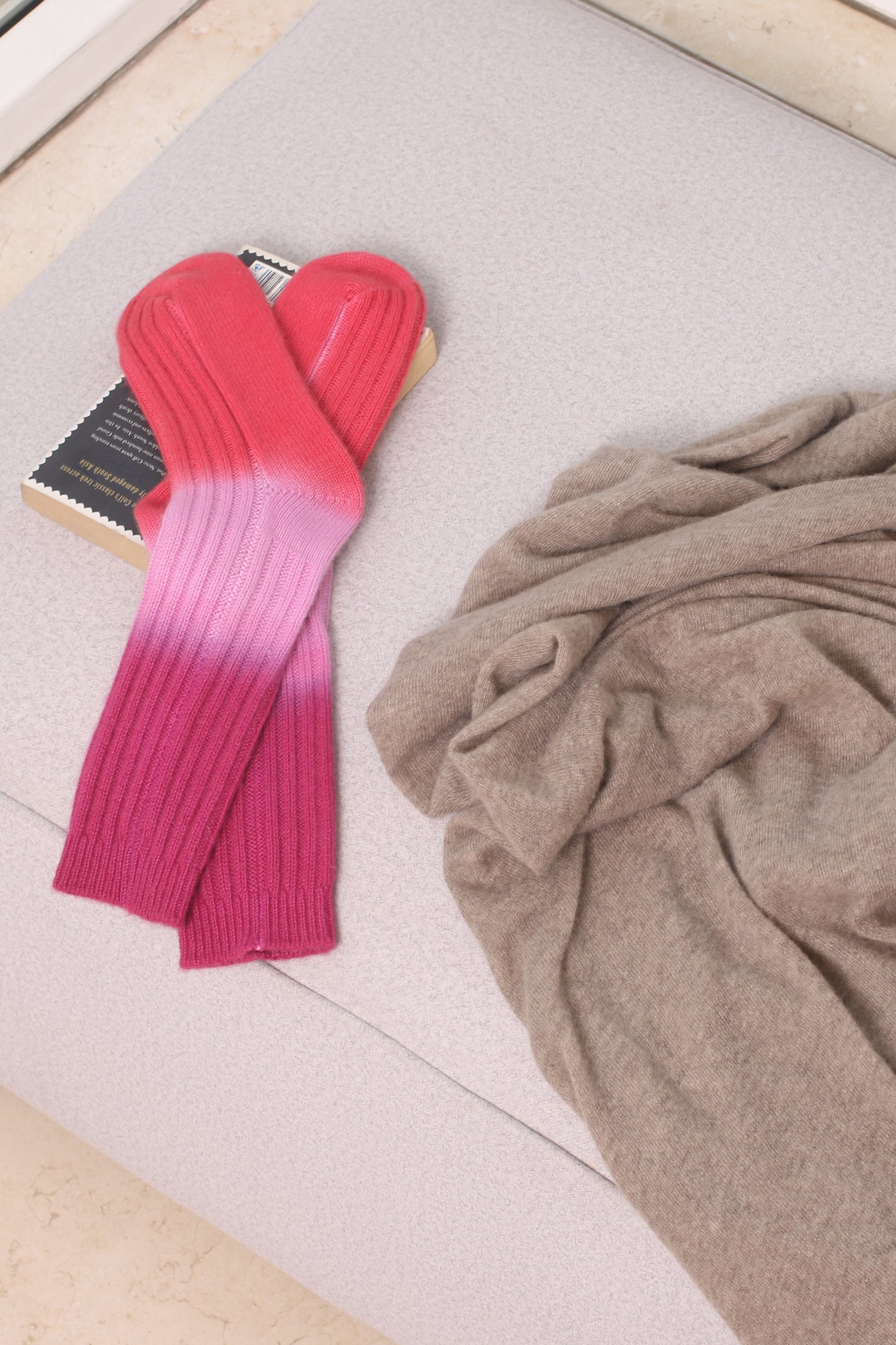 Pink & purple Dip Dyed Socks 3-Pashma Women's