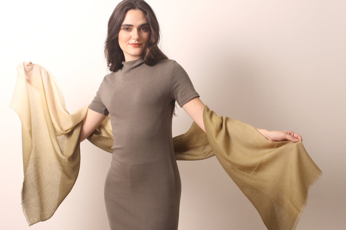 Pistachio Ombre Diamond Knit Scarf 2- Pashma Women's