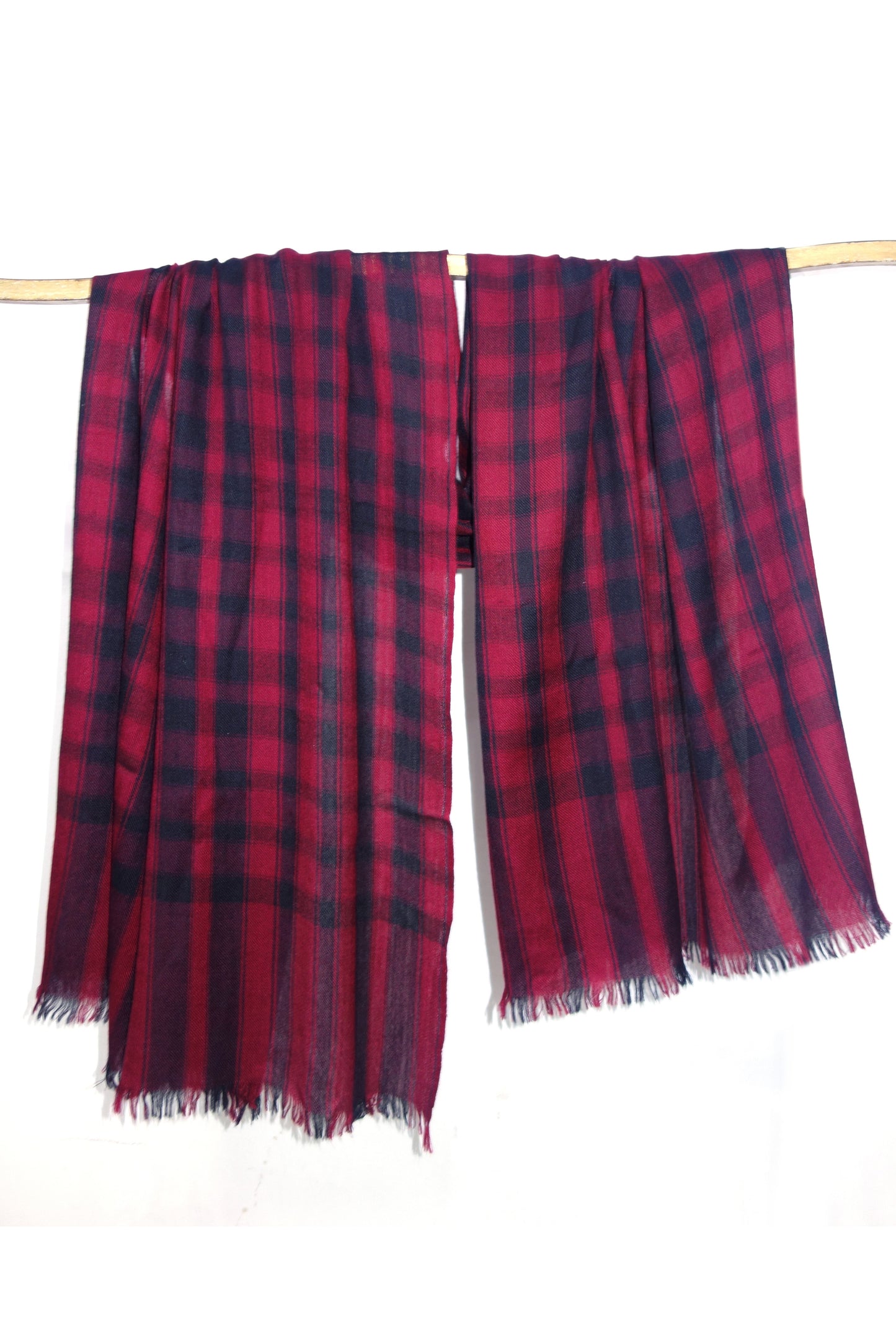 Pompeian Checkered cashmere Scarf 4- Pashma Women's