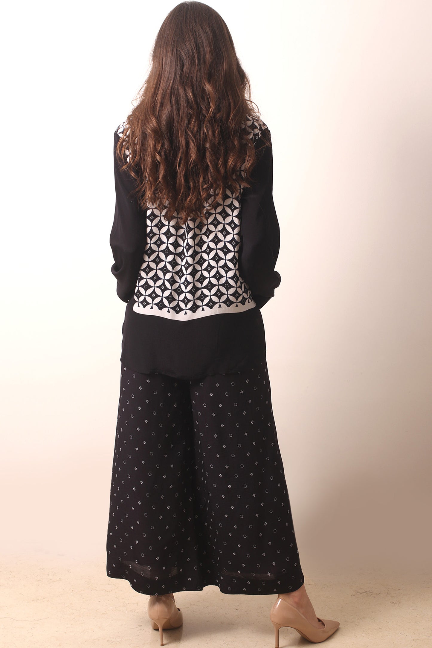 Monochrome Viscose Tabby Pants
