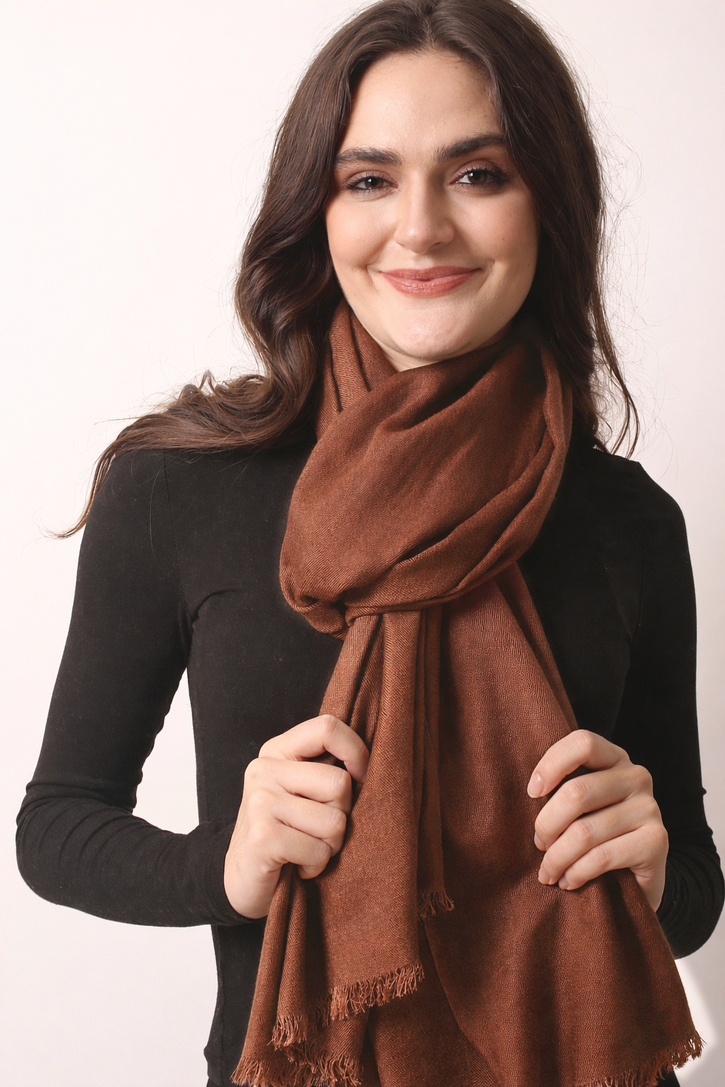 Squirrel Silk Cashmere Twill Scarf