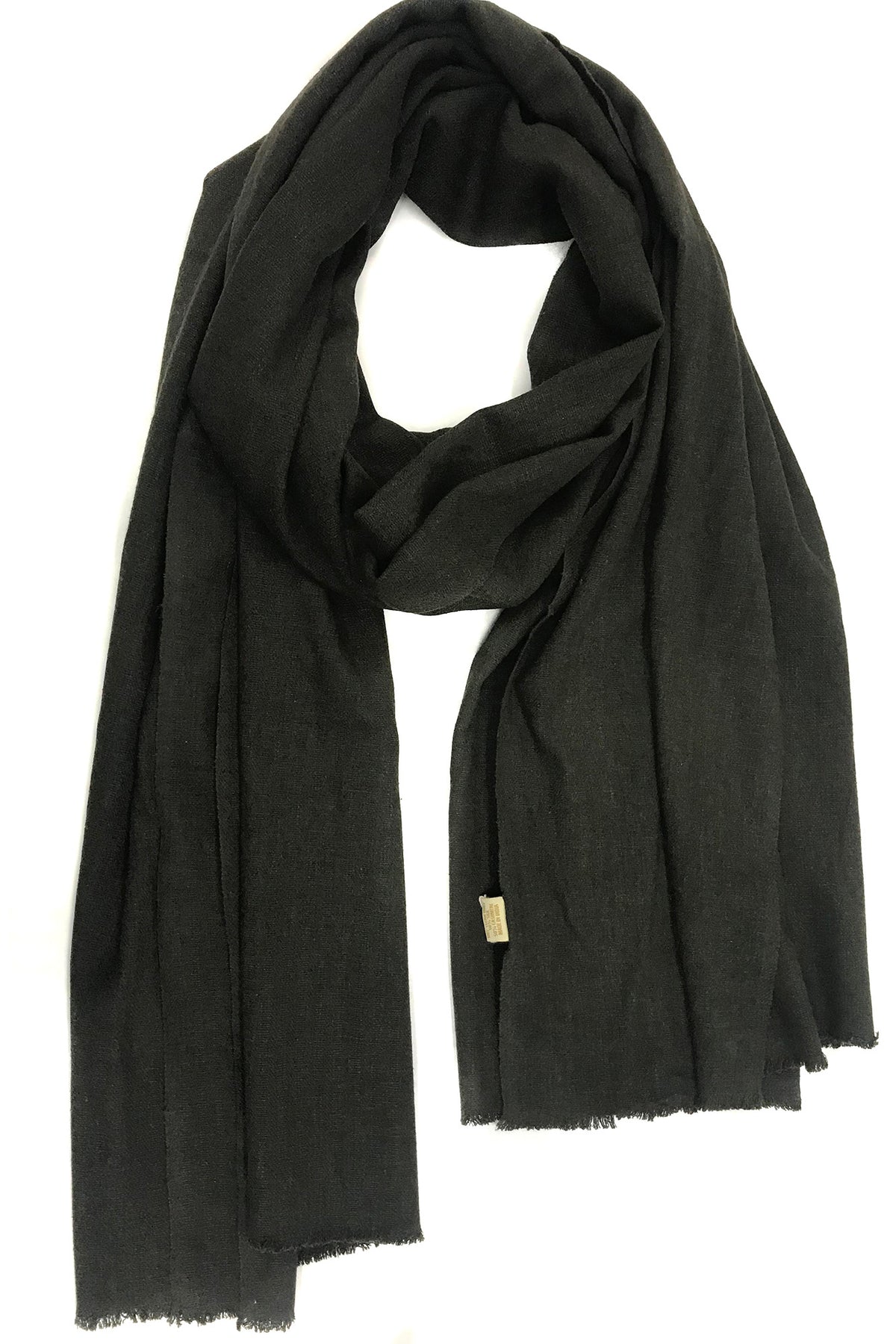 Olive Silk  Cashmere Scarf