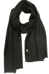 Olive Silk  Cashmere Scarf