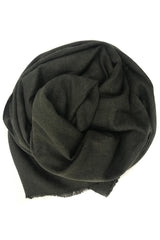 Olive Silk  Cashmere Scarf