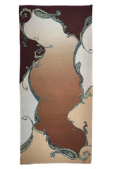 Brown Silk Paisely Scarf