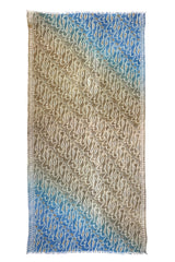 Ochre & Blue Abstract Cashmere Scarf