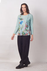 FLORARIUM IN TURQUOISE TOP