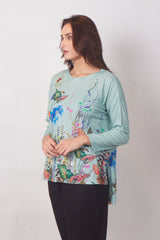 FLORARIUM IN TURQUOISE TOP