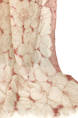 Silk Cashmere Monochrome Floral Embellished