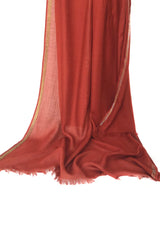 100% Cashmere - Glint in the Rust Scarf