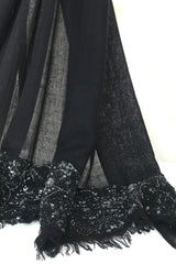 Silk Wool Cashmere - Bejewelled night Scarf