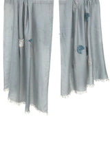 Silk Cashmere - Smoke Blue Sequined Scarf