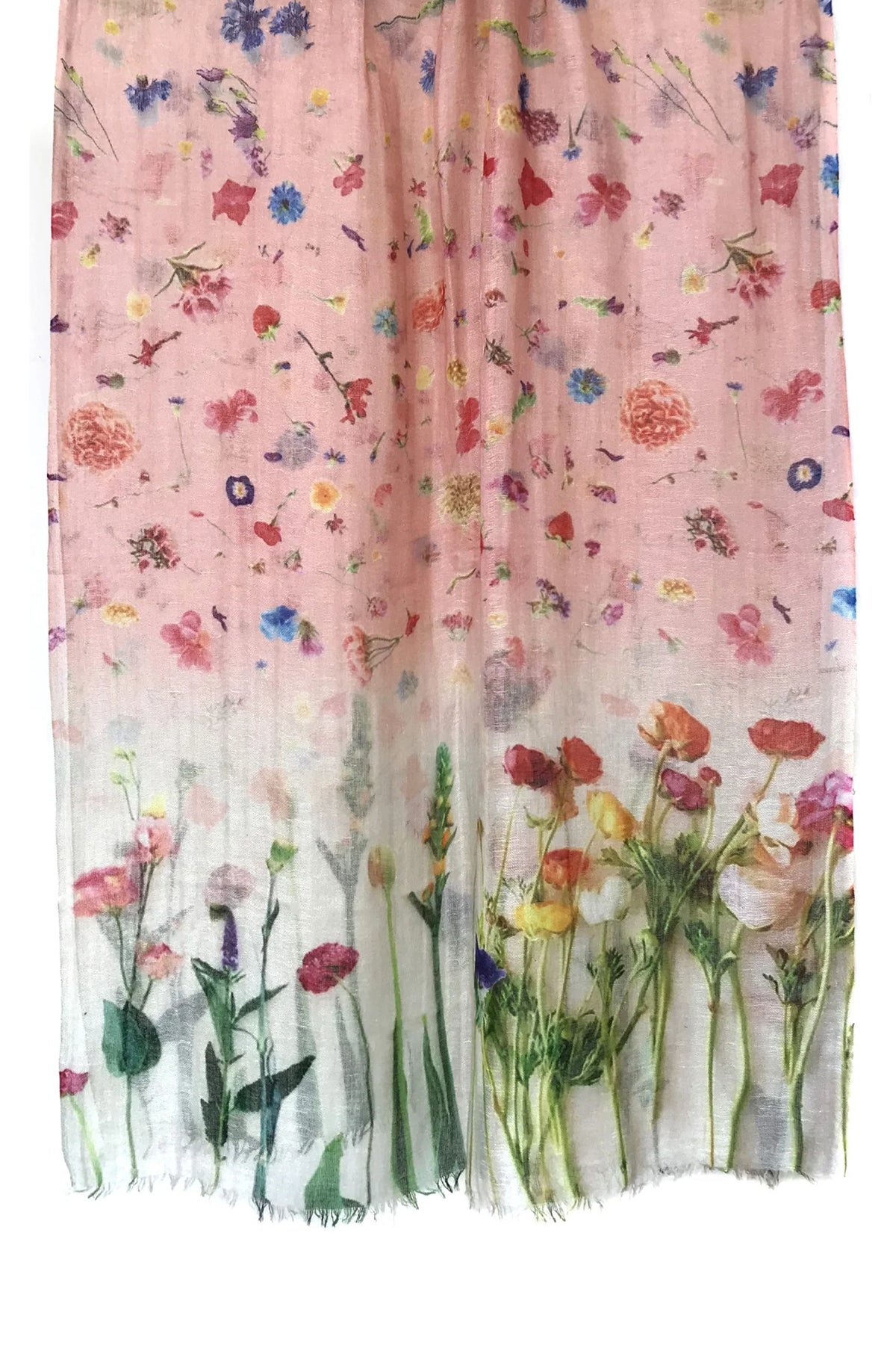 Peach & Cream Floral Scarf