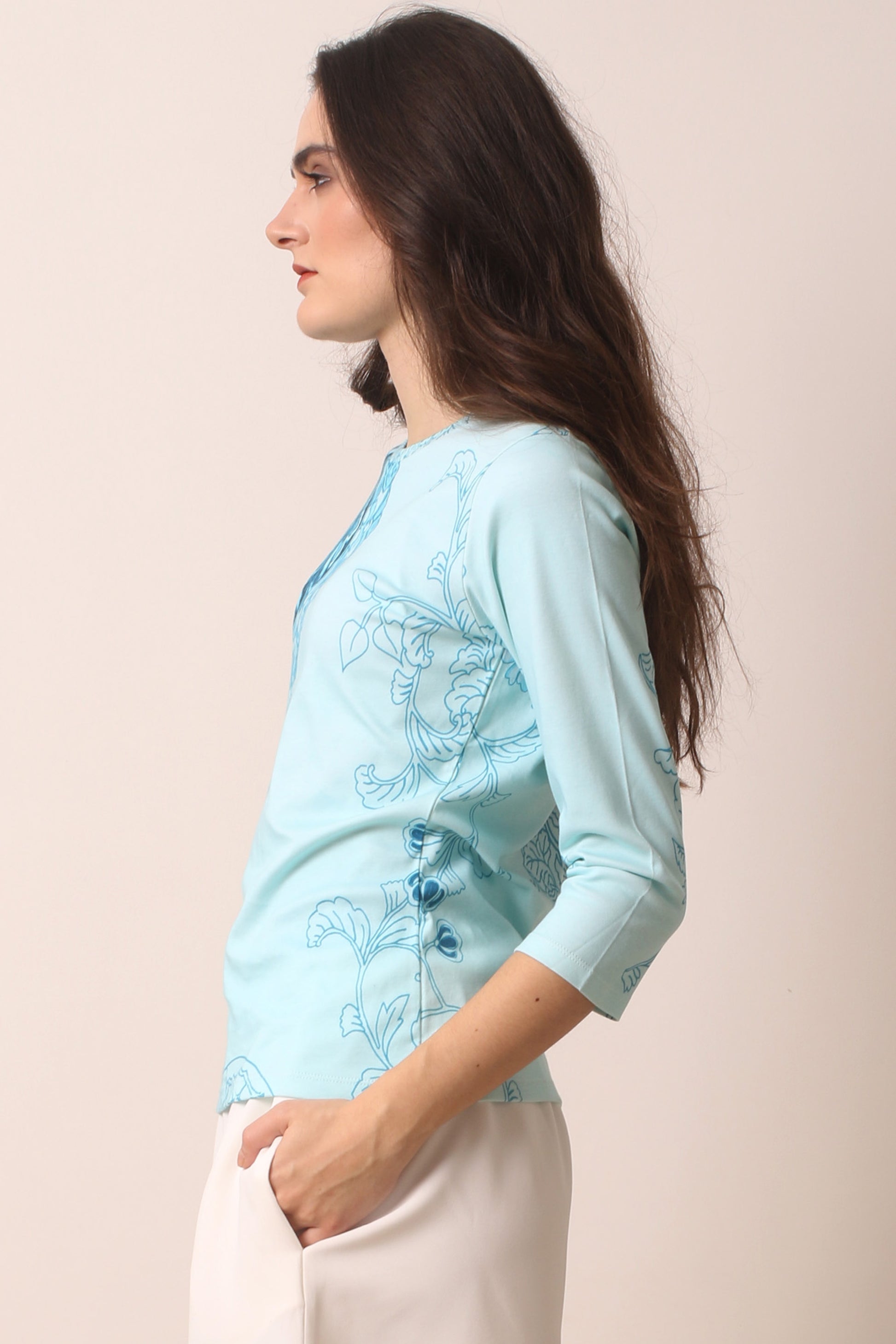 Blue Art Novae T shirt 2- Pashma Women's