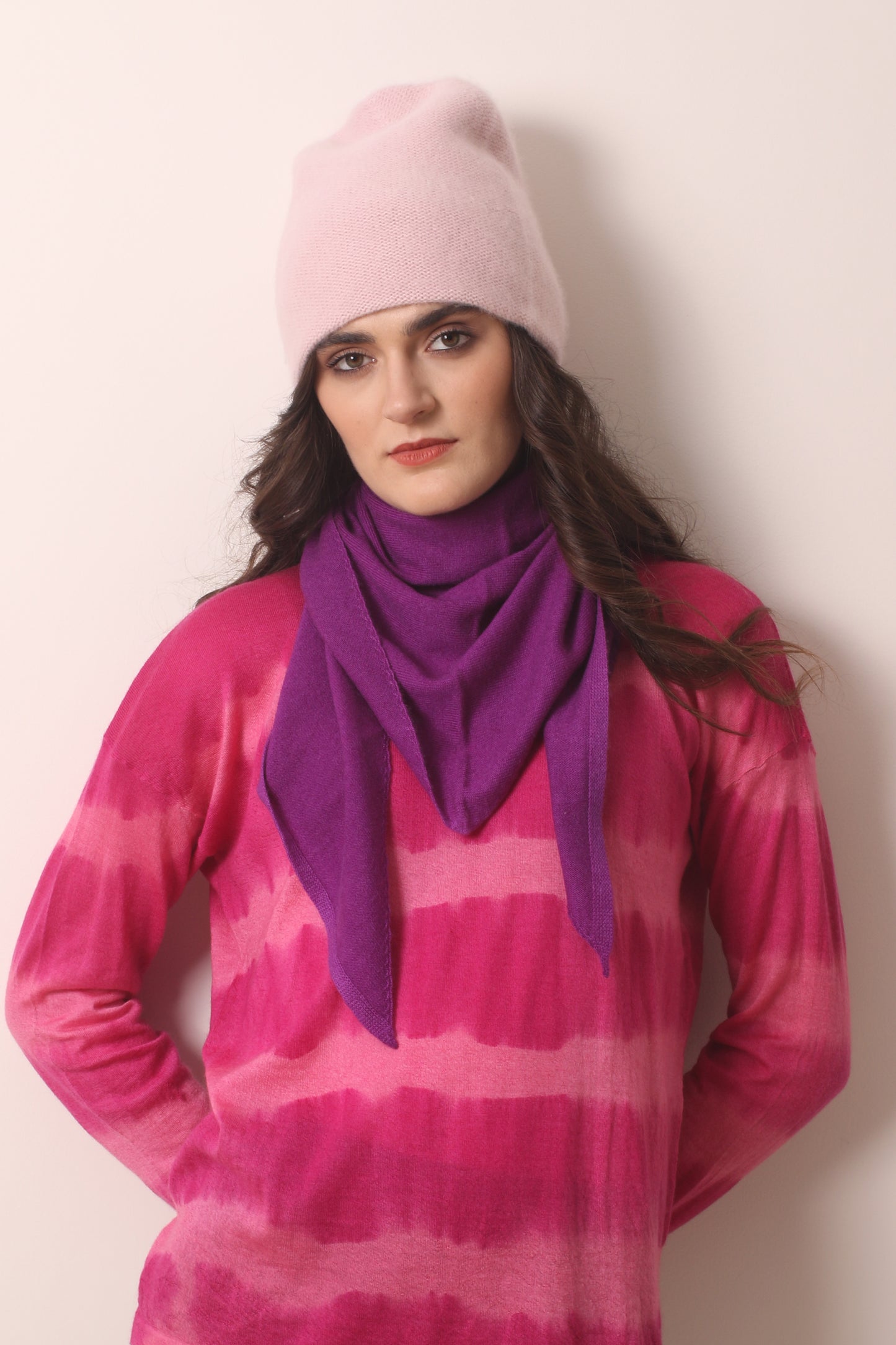 Blush Pink Cashmere Beanie - Pashma Women's