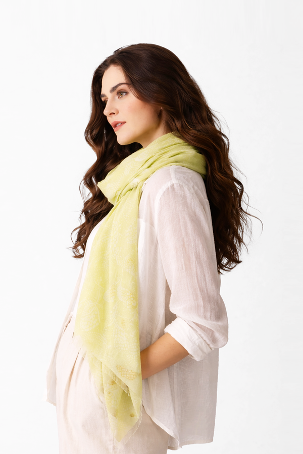 Botanical Silk Cashmere Scarf