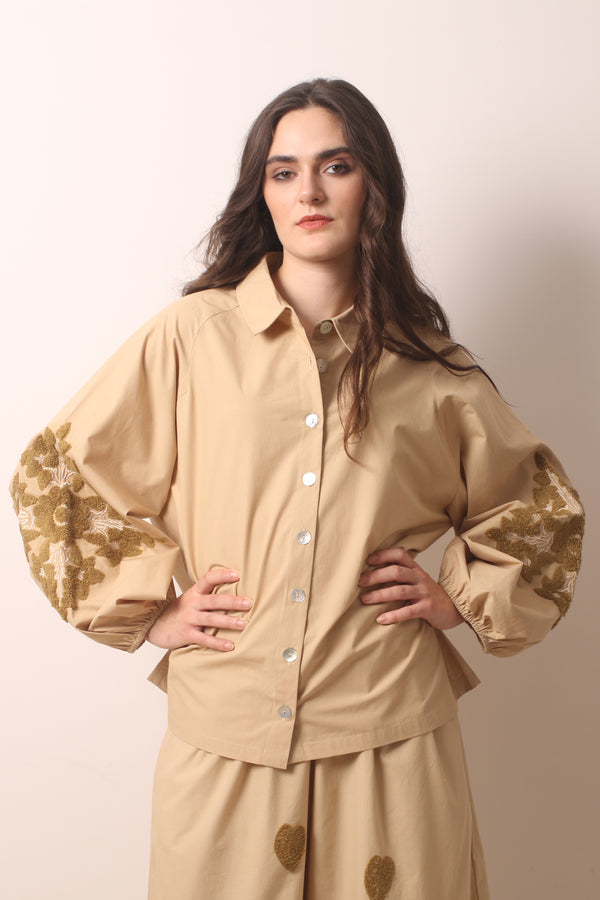 Buckley Embroidered Cotton Poplin Shirt- Pashma Women's