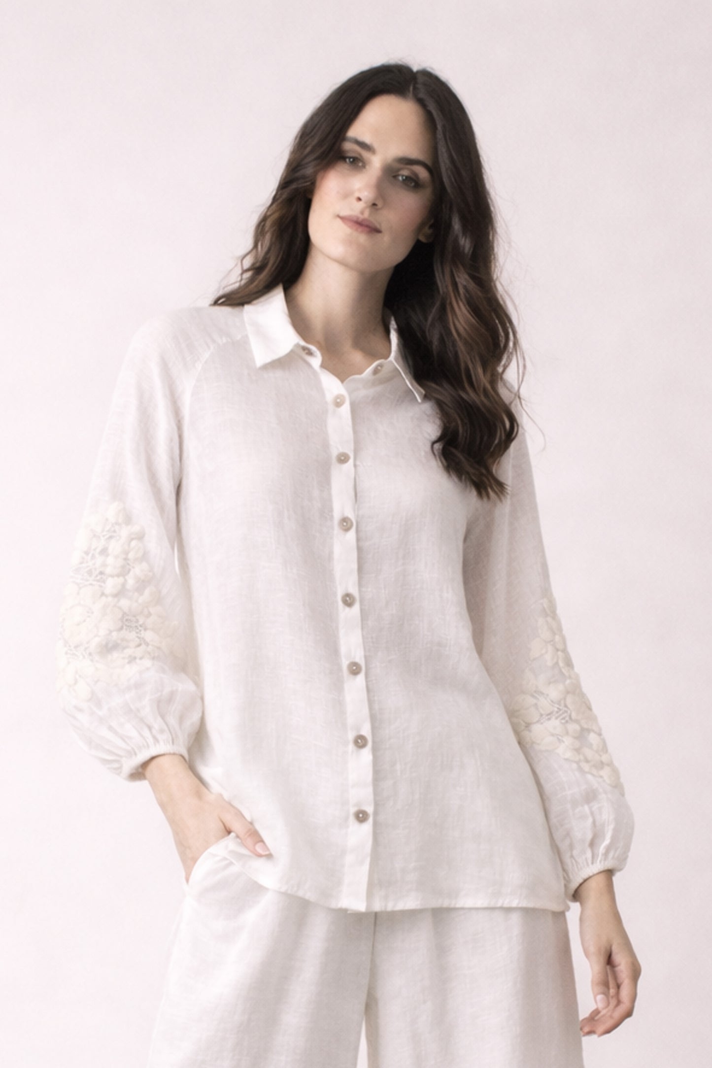 Buckley Embroidered Linen Co-Ord Set 2- Pashma Women's