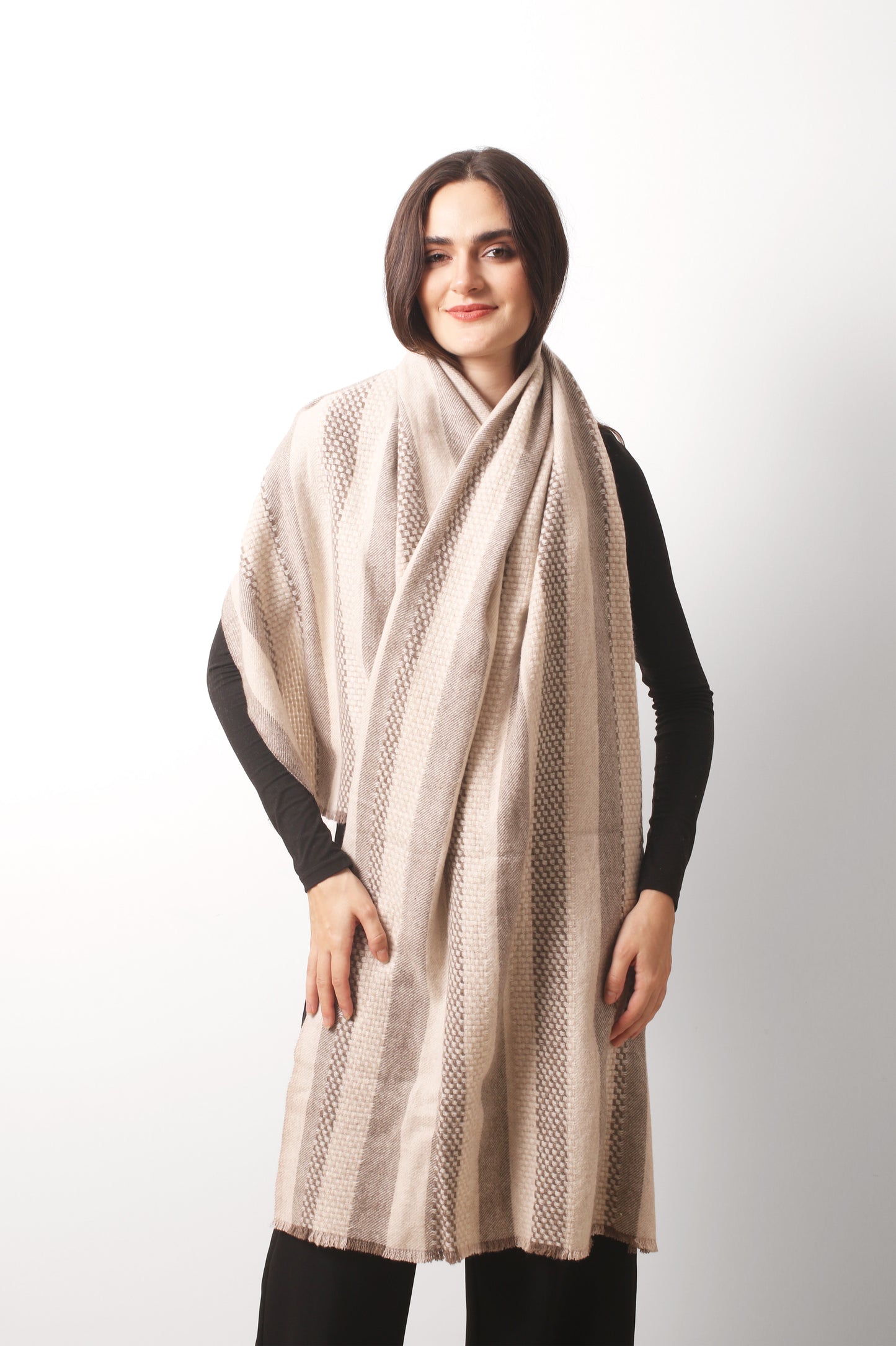 Cashmere Basket Weave Scarf