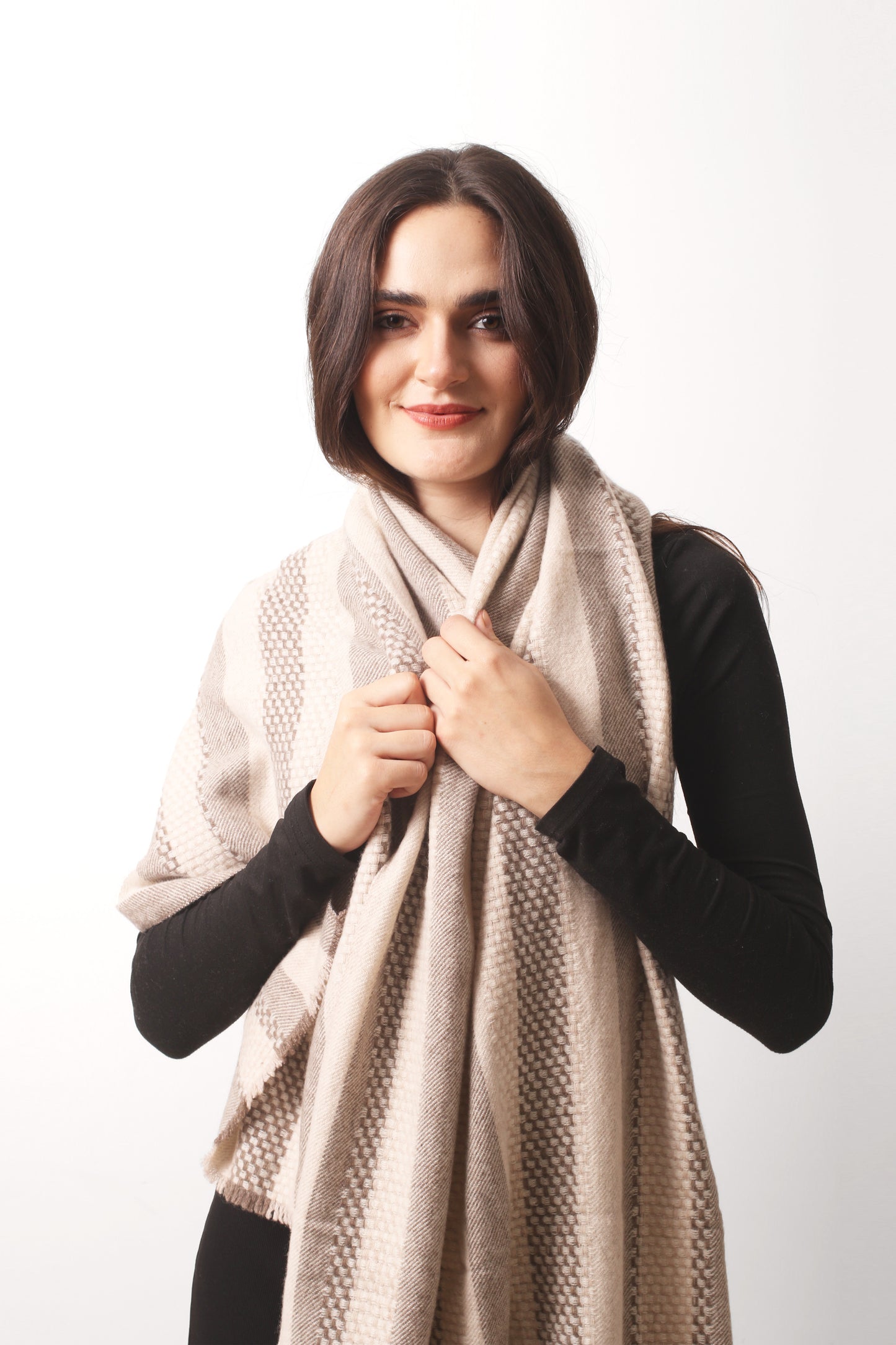 Cashmere Basket Weave Scarf