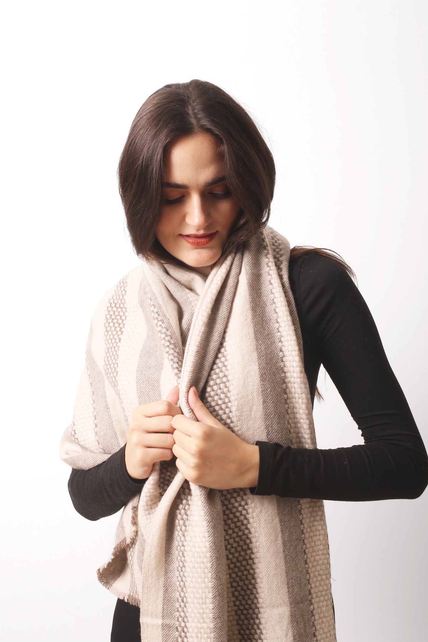 Cashmere Basket Weave Scarf