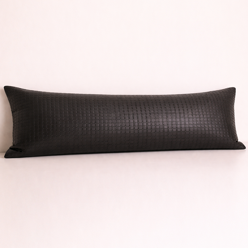 Wyatt : Leather woven Cushion