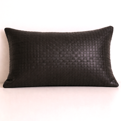Wyatt : Leather woven Cushion