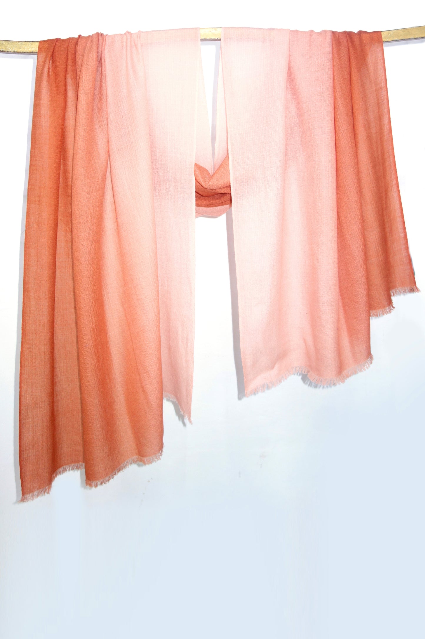 Coral Almond Ombre Diamond Knit Scarf 3- Pashma Women's