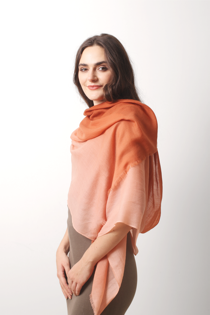 Cherry Wood Ombre Diamond Cashmere Scarf