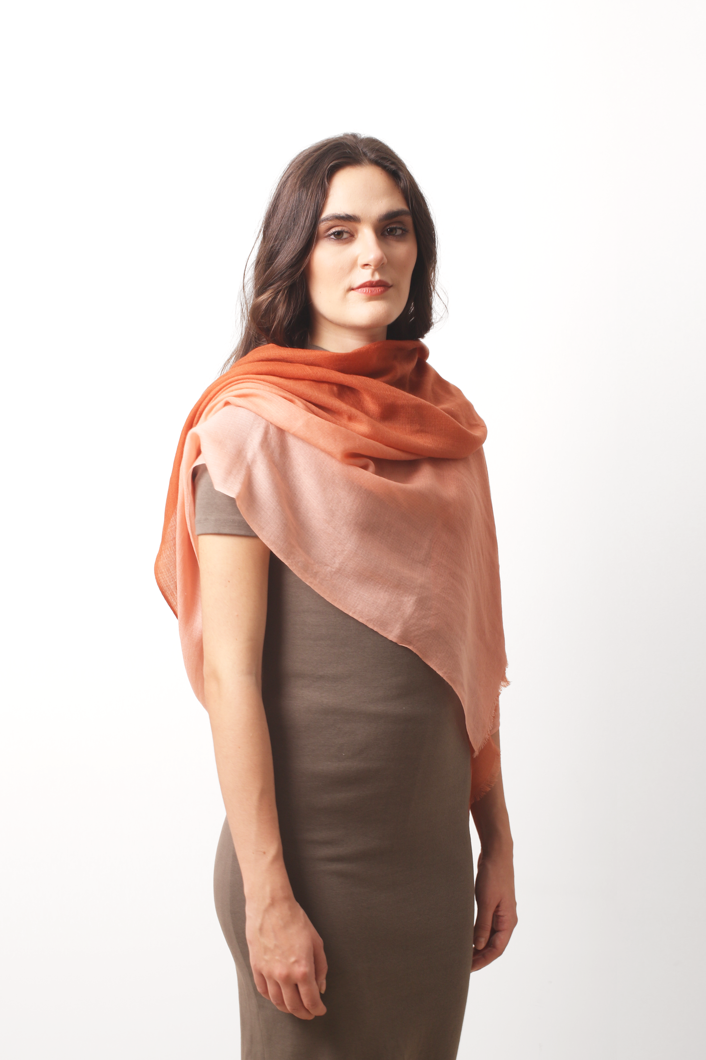 Almond Ombre Diamond Cashmere Scarf