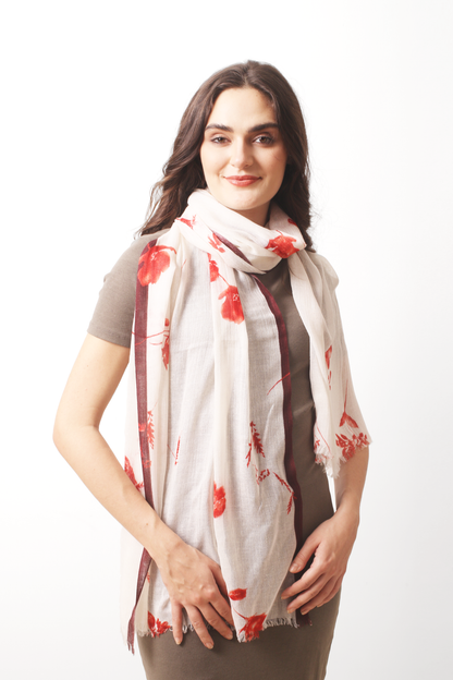 Floral Muse Silk Cashmere Scarf