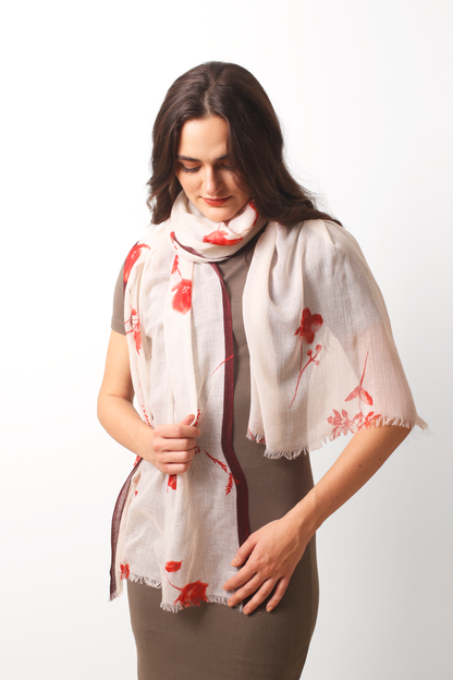 Floral Muse Silk Cashmere Scarf