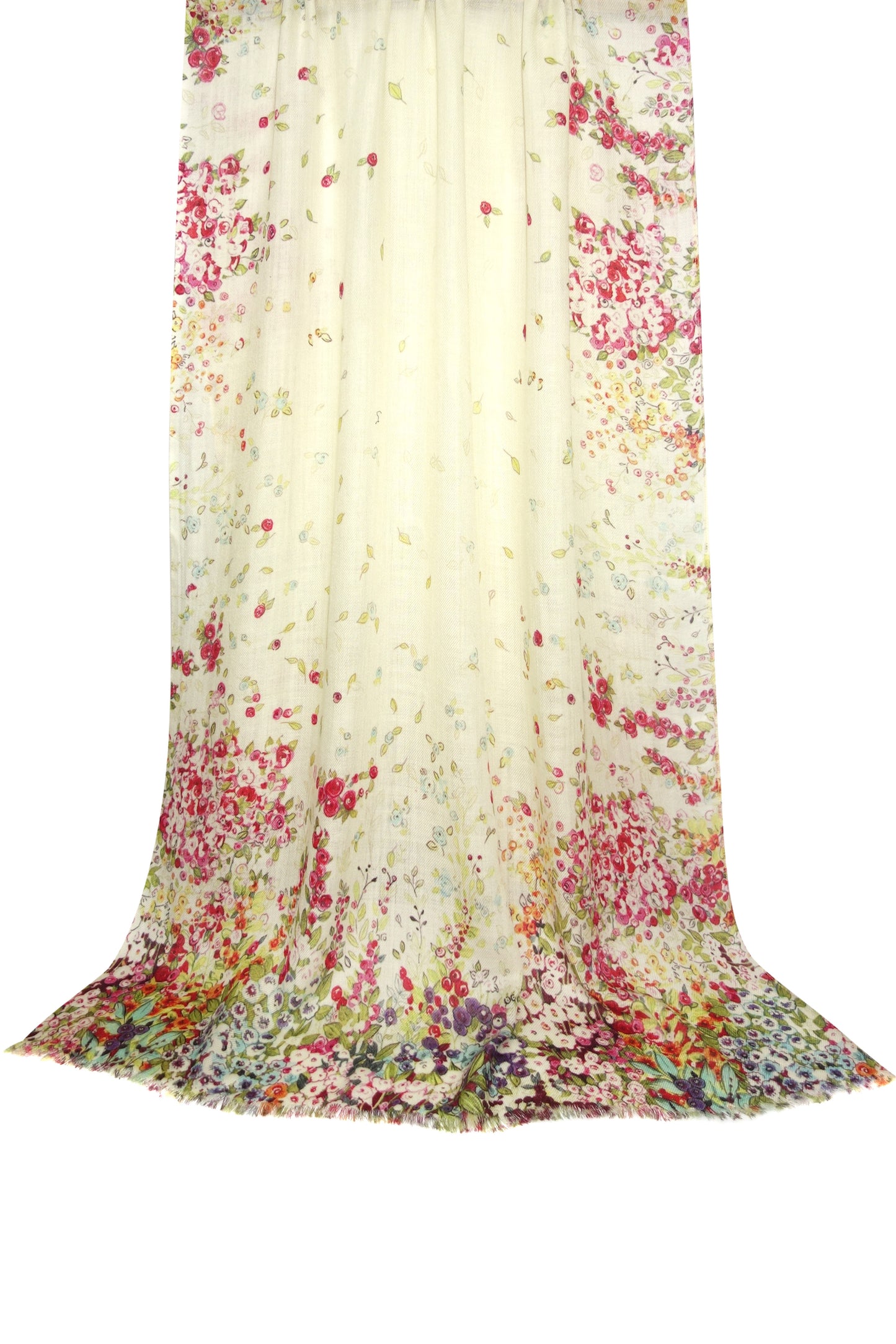 Wild flowers Silk Cashmere Scarf