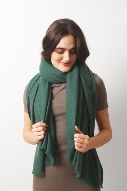 Emerald  Felted Cashmere Scarf