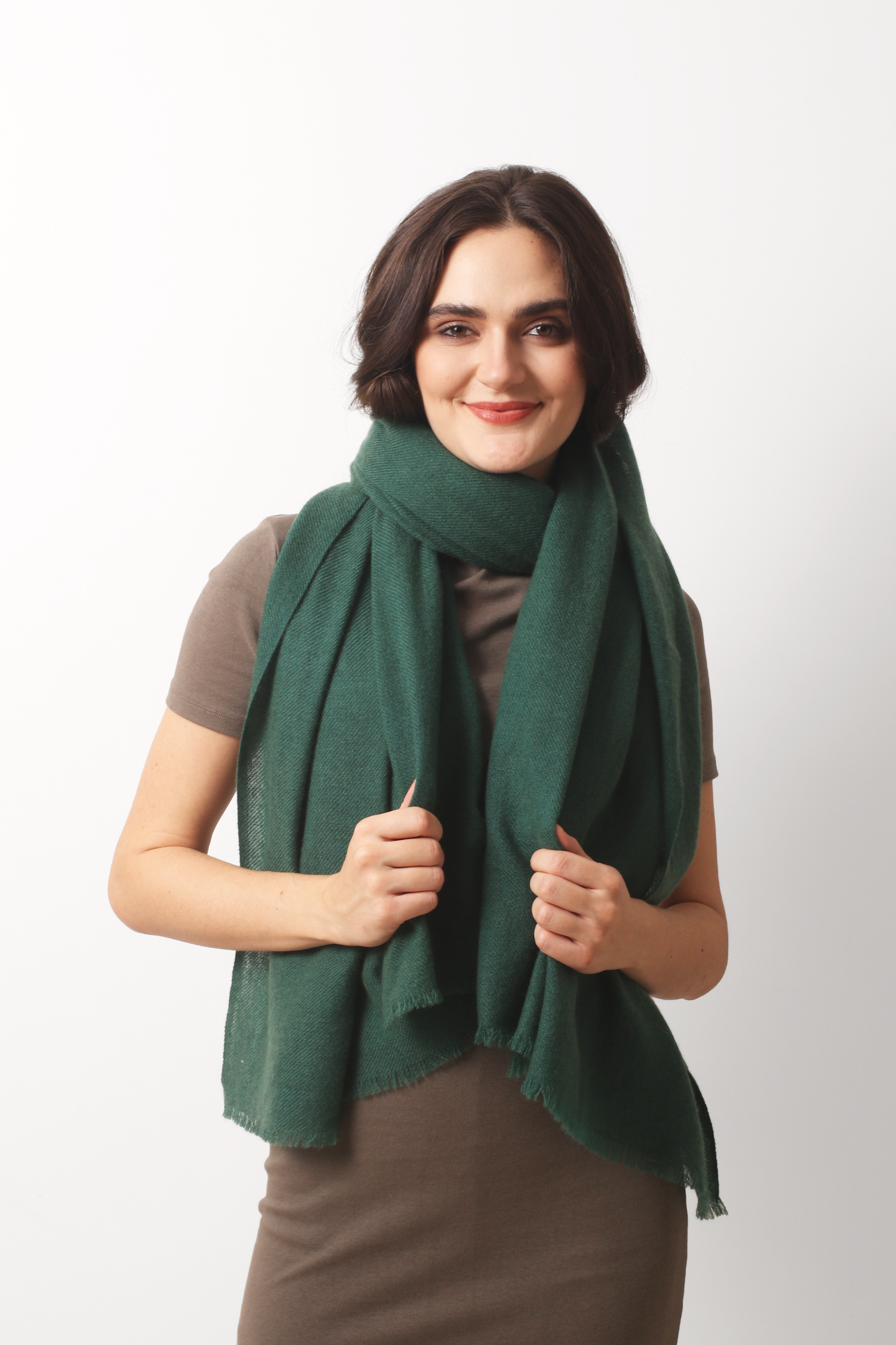Emerald  Felted Cashmere Scarf
