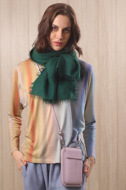 Emerald Green Knitted Cashmere Scarf 2- Pashma Women's