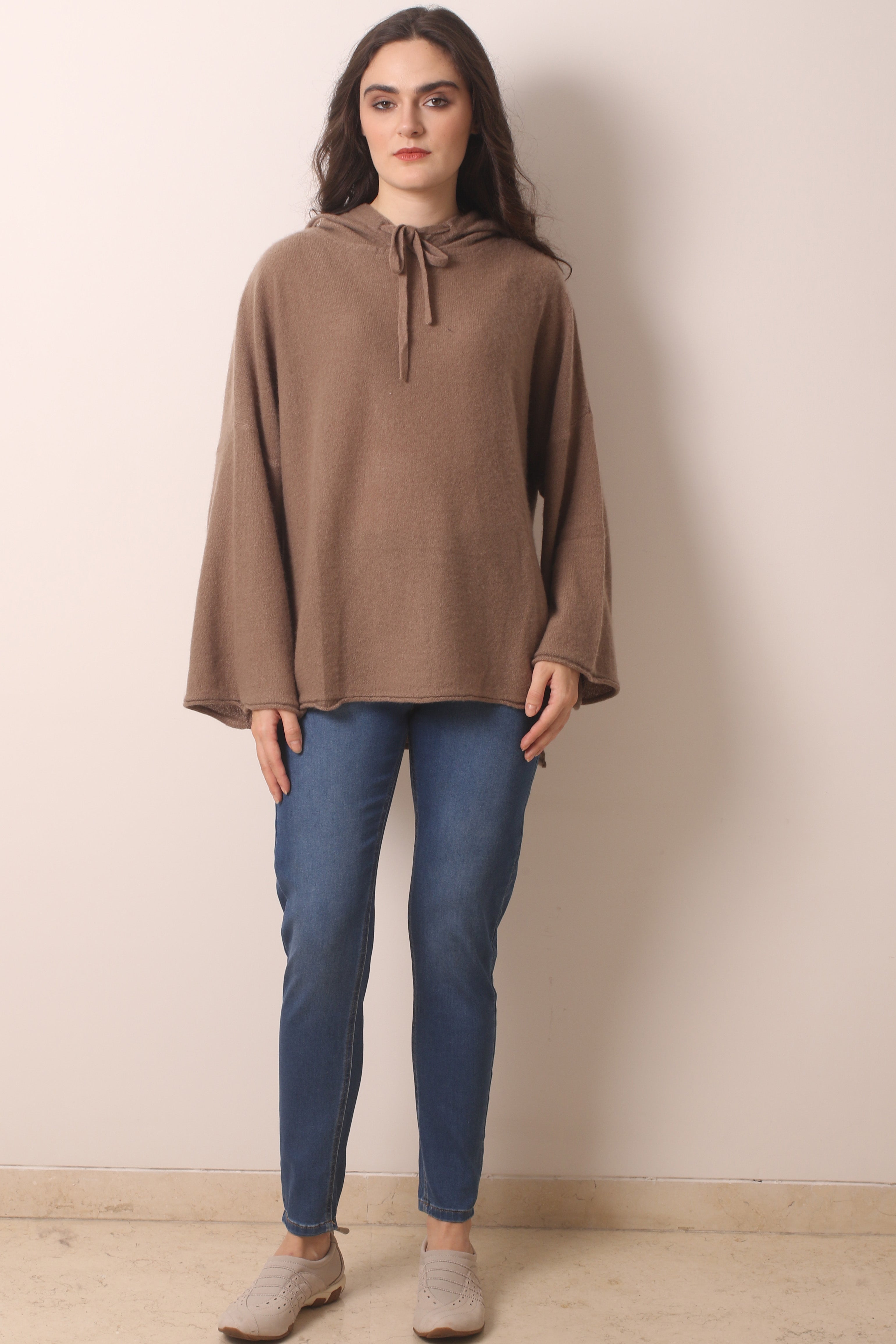Fawn Cashmere Hoodie- Pashma Women's