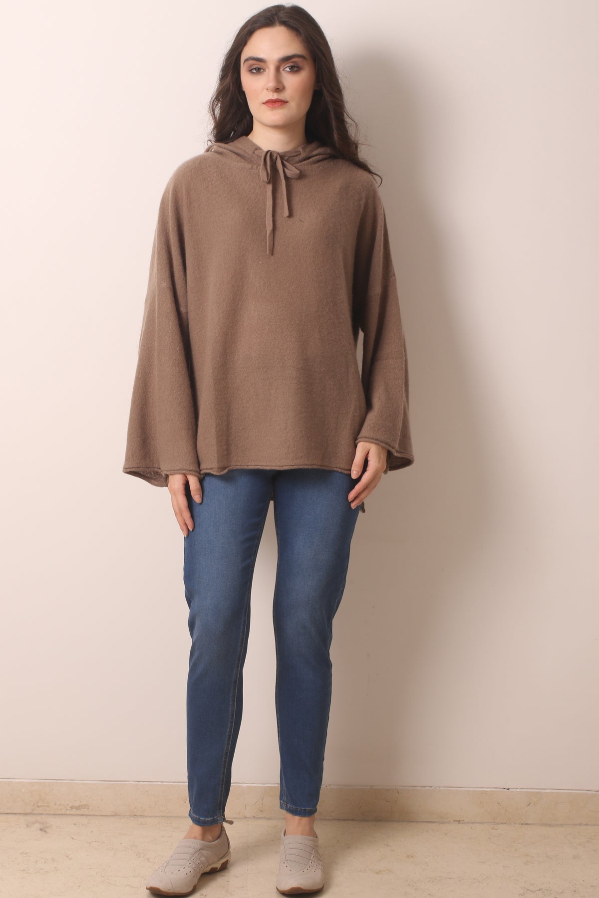 Fawn Cashmere Hoodie- Pashma Women's