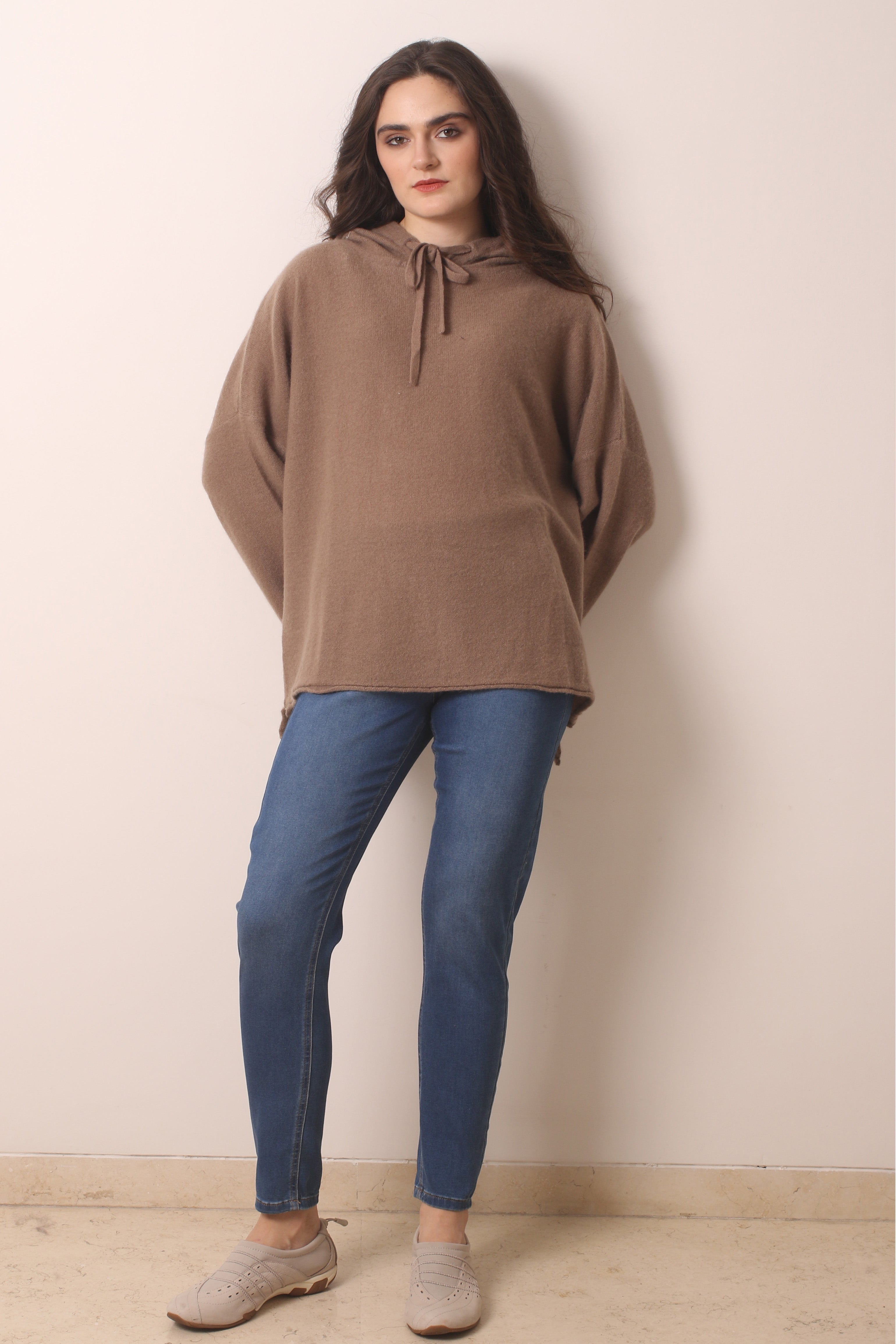 Fawn Cashmere Hoodie 1- Pashma Women's