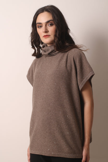 Fawn Glimmer Cashmere Pullover 3- Pashma Women's