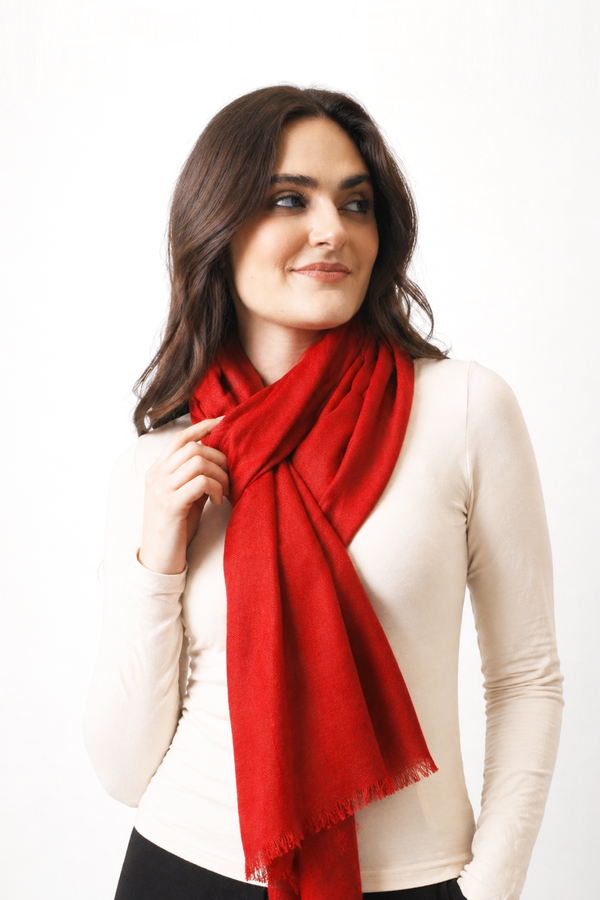 Fire Hydrant Silk Cashmere Twill Scarf